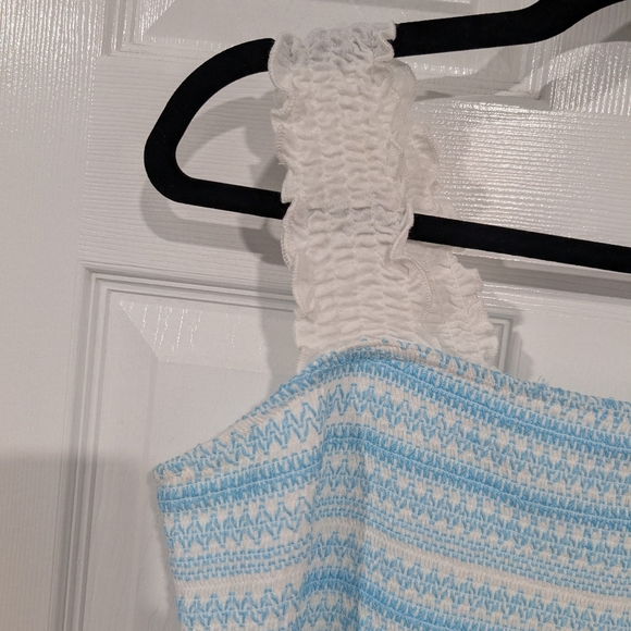 Torrid Cotton Modal Slub Square Neck Smocked Babydoll Tank in Size 1 (14/16) - Picture 3 of 11